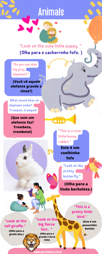 Conversas básicas em inglês. Animais